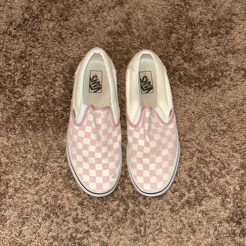 Pink checkered vans